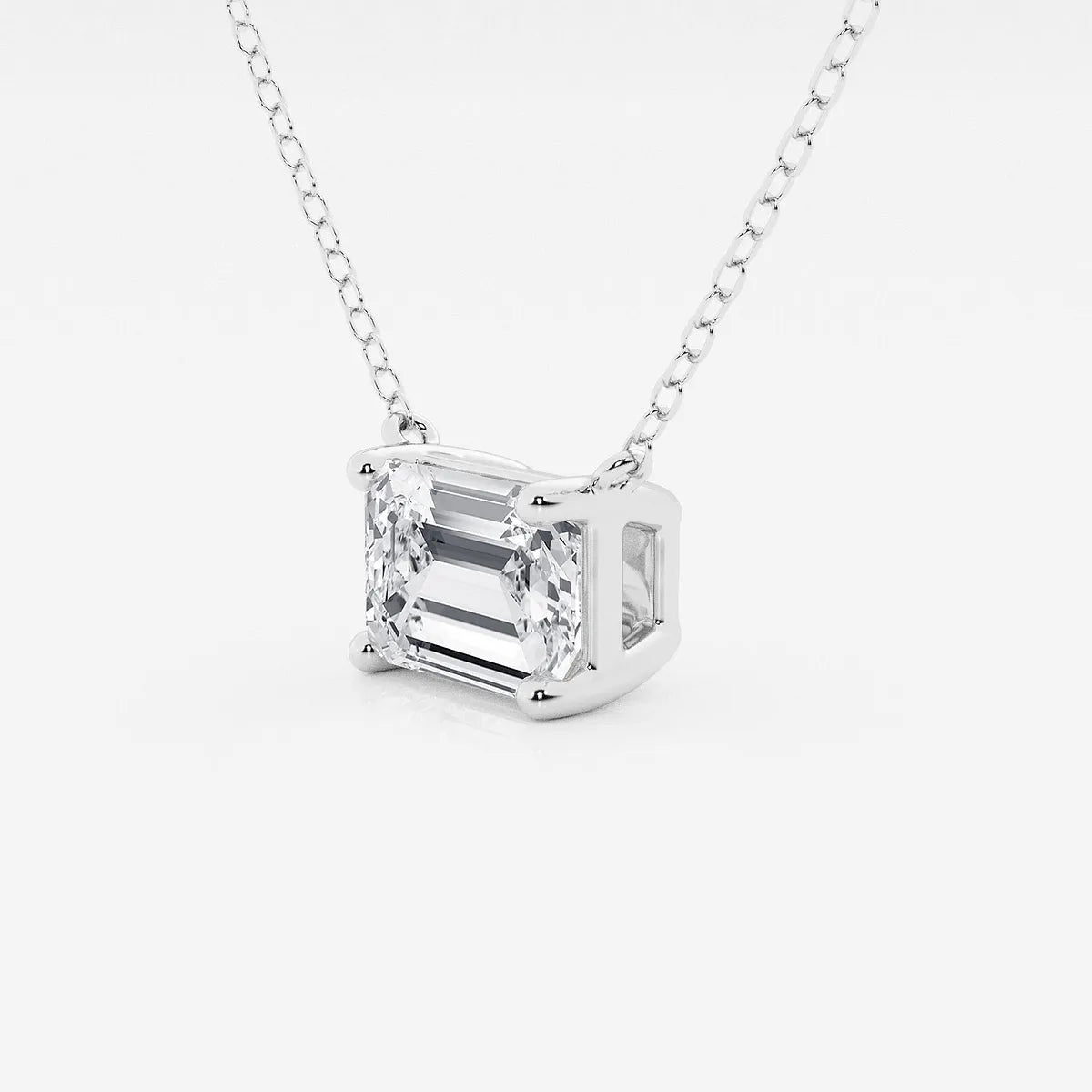 Emerald Floating Solitare Pendant