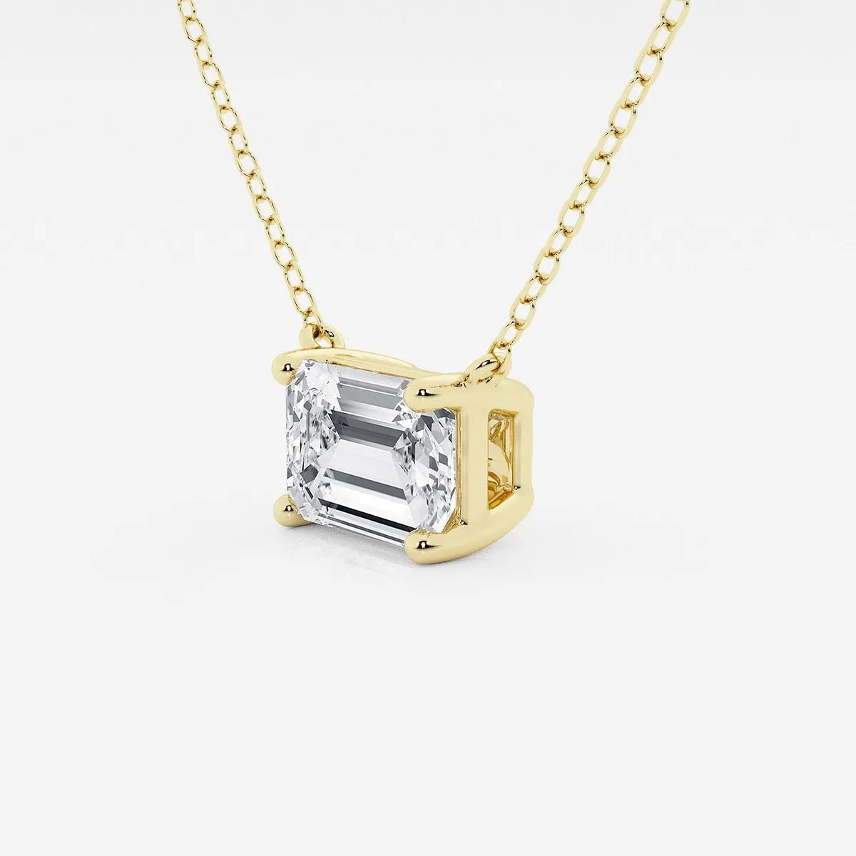 Emerald Floating Solitare Pendant