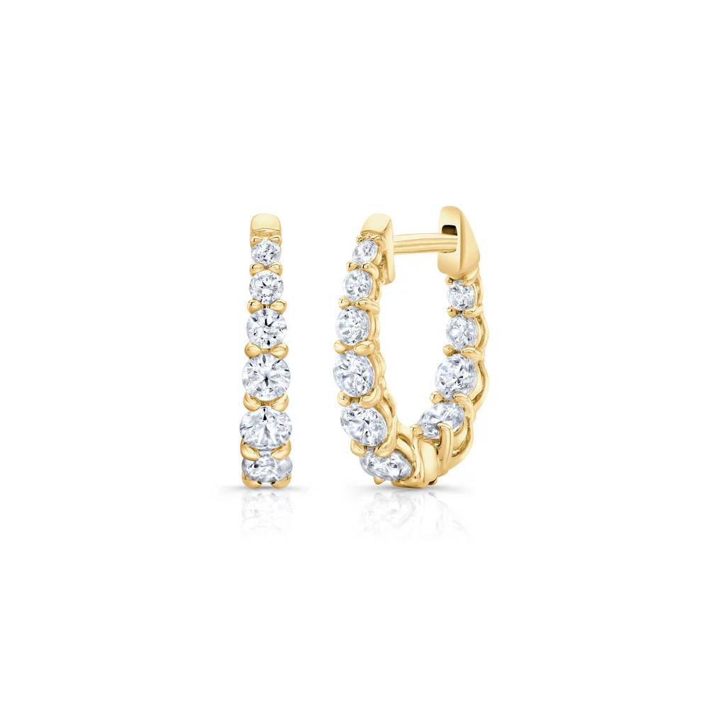Graduated Diamond Earrings