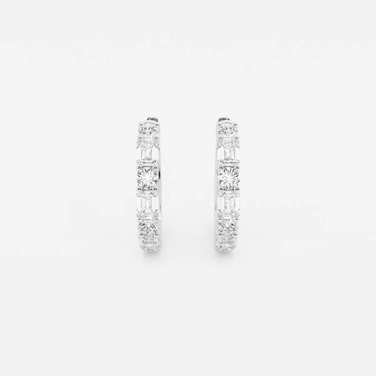 Mixed Shape Hoop Earrings