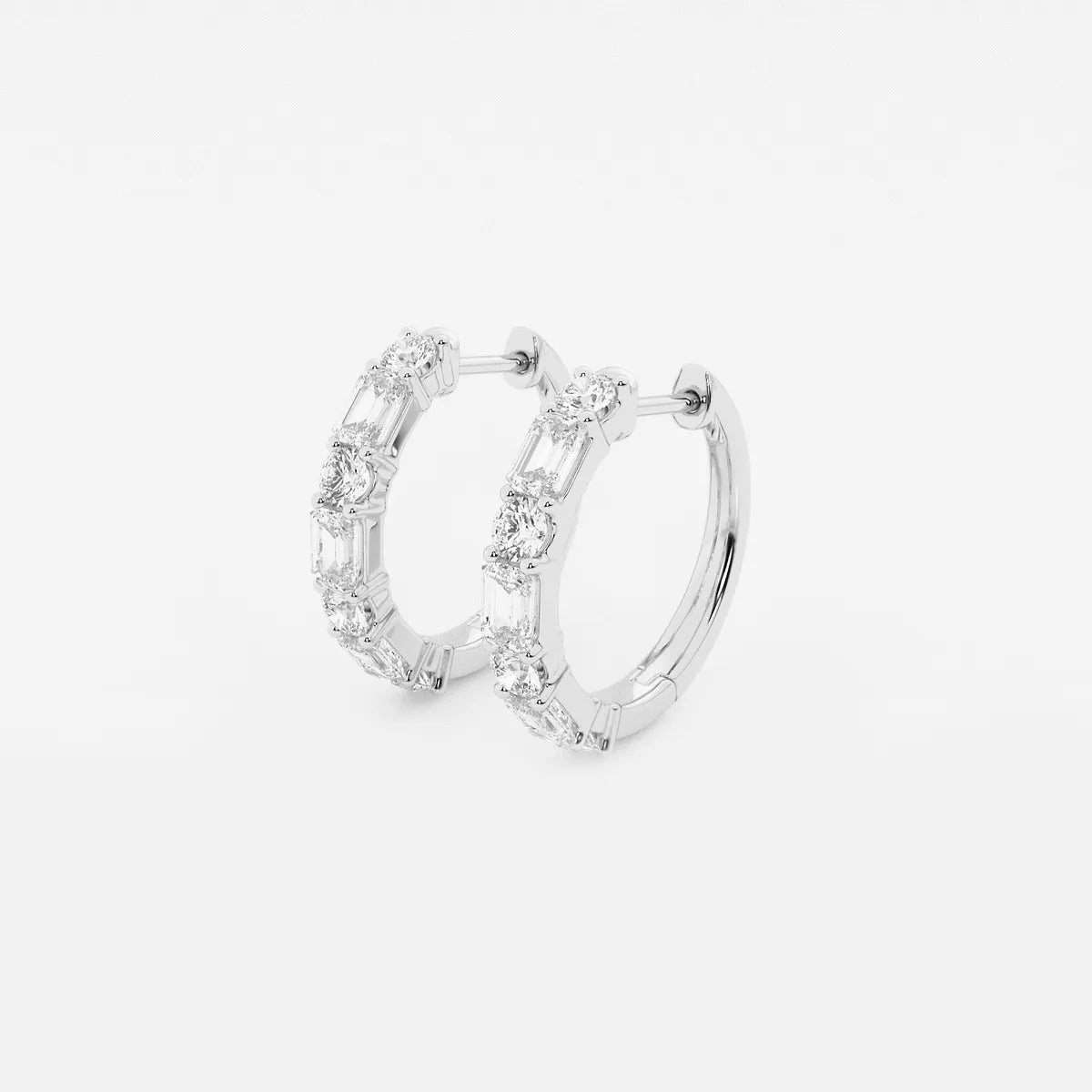 Mixed Shape Hoop Earrings