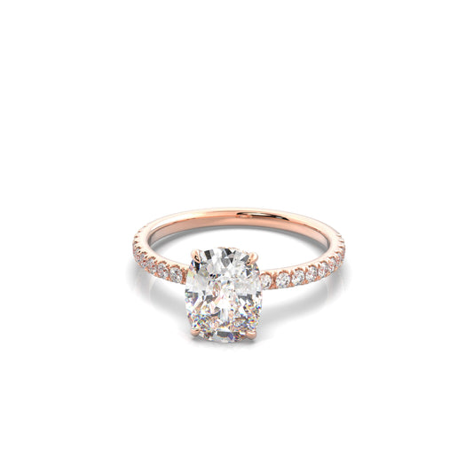 Sophie Cushion Diamond Engagement Ring Rose Gold - Bellisimo