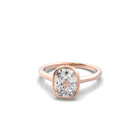 Noelle Cushion Diamond Engagement Ring Rose Gold - Bellisimo