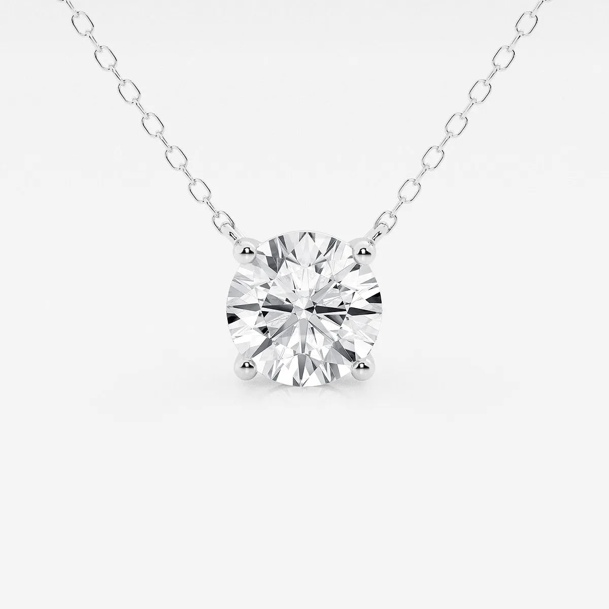 Round Floating Solitare Pendant