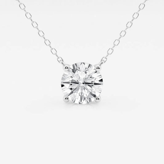 Round Floating Solitare Pendant