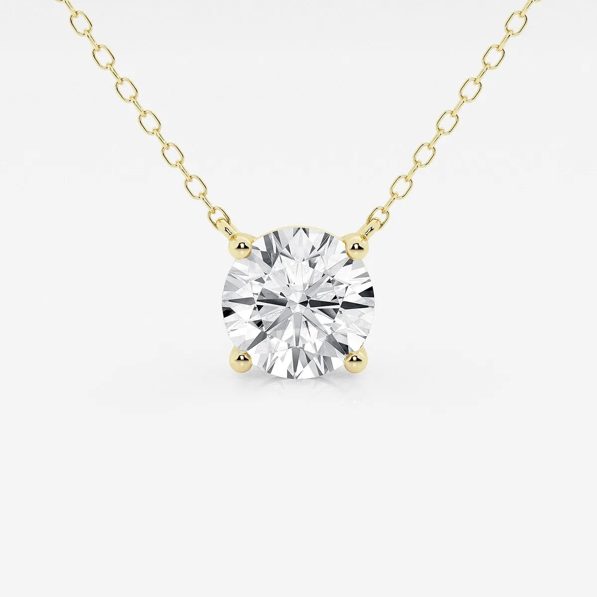 Round Floating Solitare Pendant