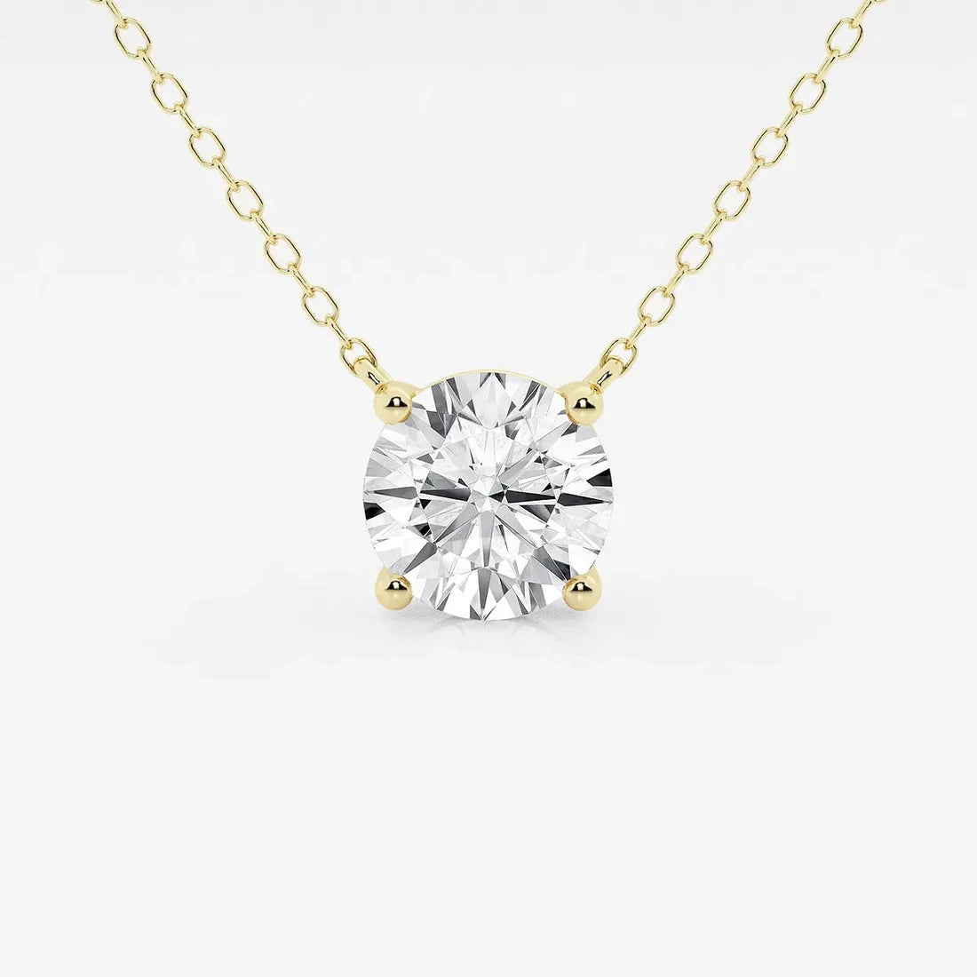 Round Floating Solitare Pendant