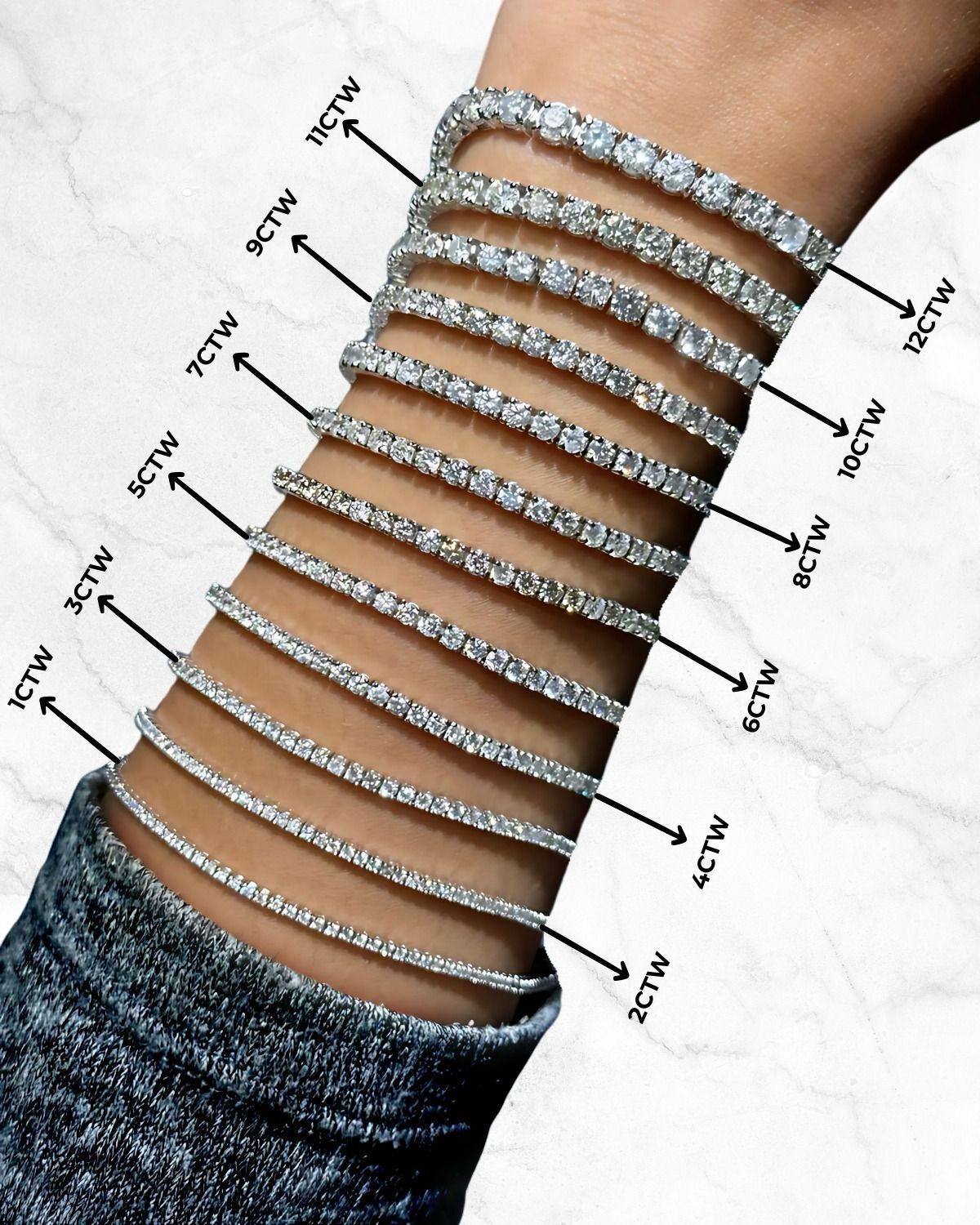 The Luxe 3-Prong Tennis Bracelet
