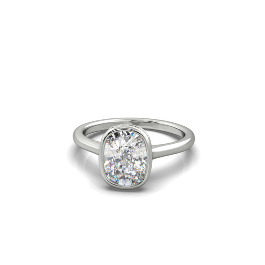 Noelle Cushion Diamond Engagement Ring Platinum - Bellisimo