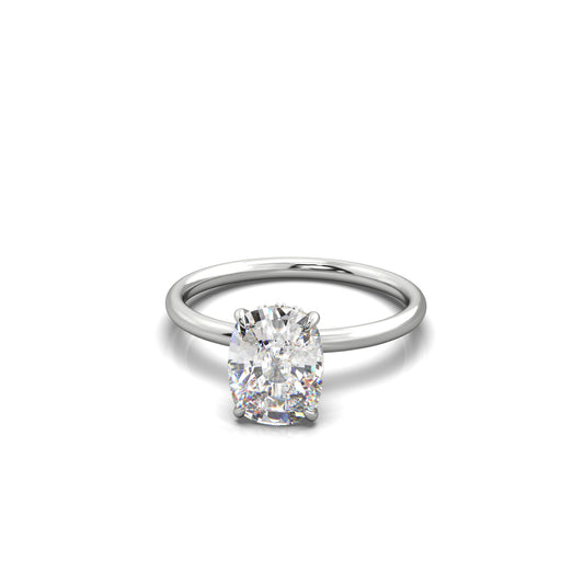 Mona Cushion Diamond Engagement Ring Platinum - Bellisimo