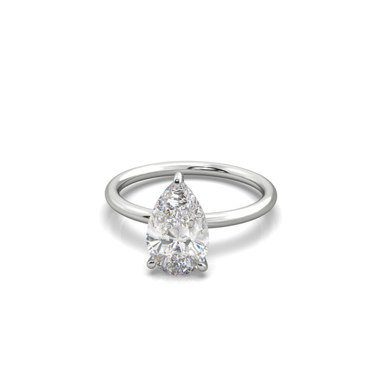 Serene Pear Diamond Engagement Ring Platinum - Bellisimo