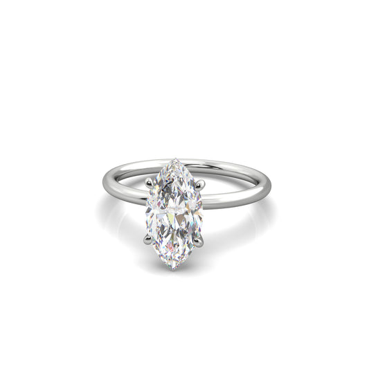 Serene Marquise Diamond Engagement Ring Platinum - Bellisimo