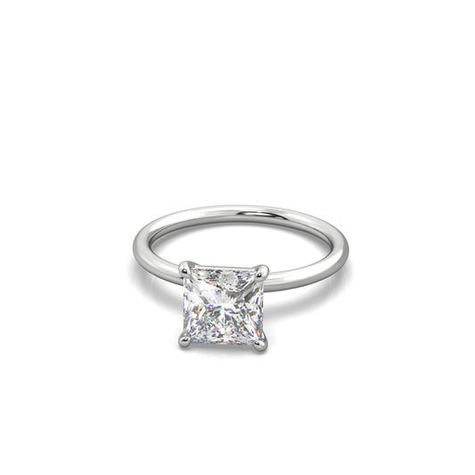 Serene Princess Diamond Engagement Ring Platinum - Bellisimo