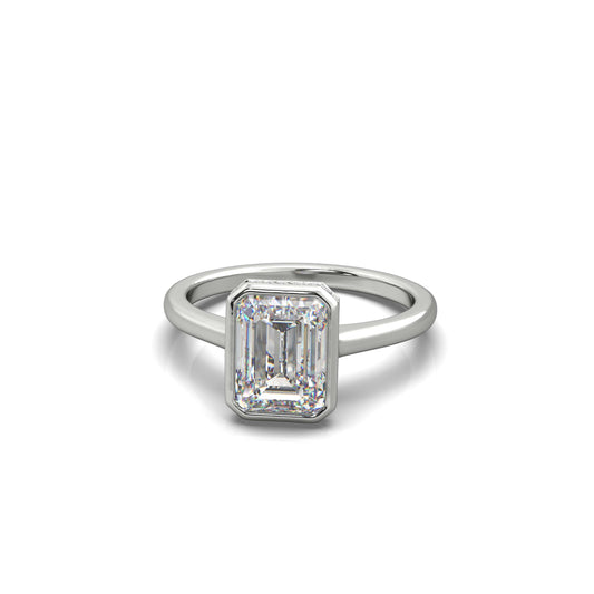 Noelle Princess Diamond Engagement Ring Platinum - Bellisimo