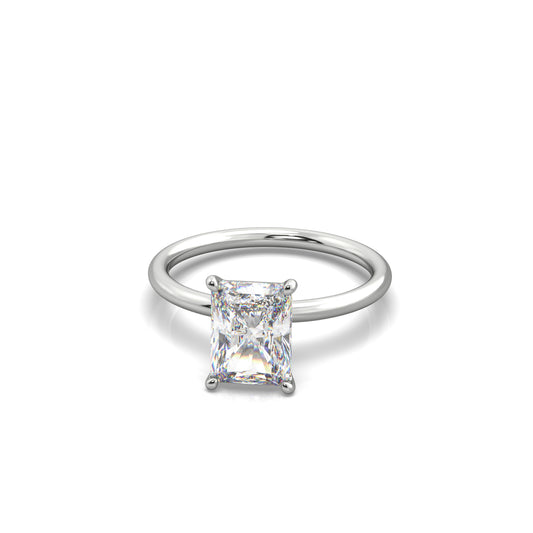 Serene Radiant Diamond Engagement Ring Platinum - Bellisimo