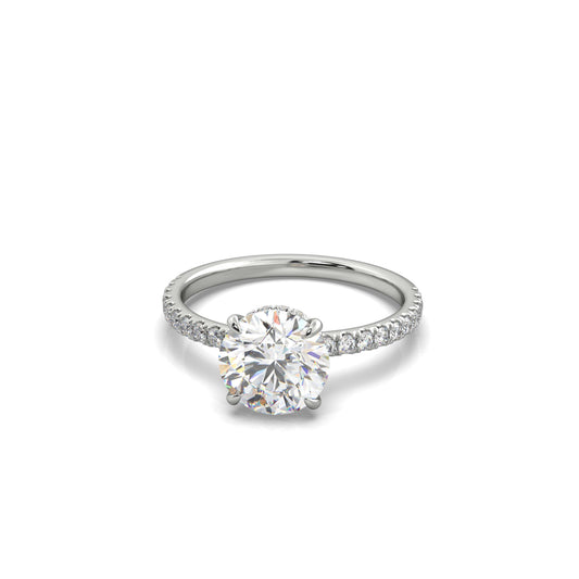 Sophie Round Diamond Engagement Ring White Gold - Bellisimo