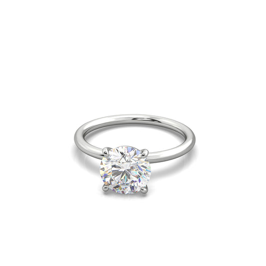 Serene Round Diamond Engagement Ring Platinum - Bellisimo