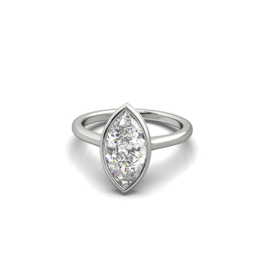 Noelle Marquise Diamond Engagement Ring Platinum - Bellisimo