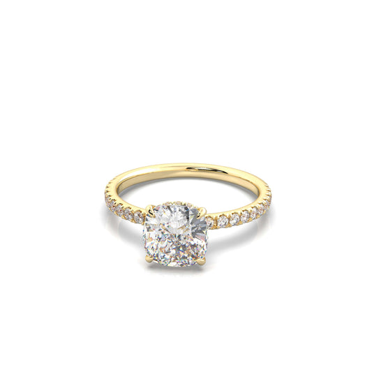 Sophie Cushion Diamond Engagement Ring Yellow Gold - Bellisimo