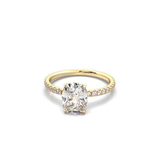 Sophie Cushion Diamond Engagement Ring Yellow Gold - Bellisimo