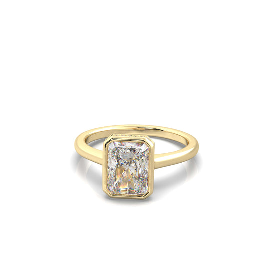Noelle Radiant Diamond Engagement Ring Yellow Gold - Bellisimo