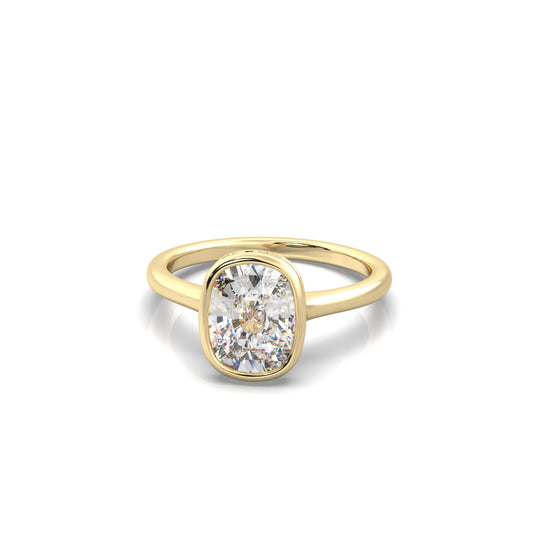 Noelle Cushion Diamond Engagement Ring Yellow Gold - Bellisimo