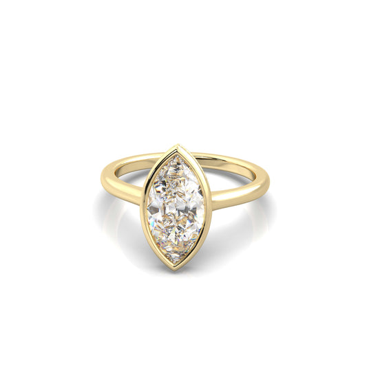 Noelle Marquise Diamond Engagement Ring Yellow Gold - Bellisimo