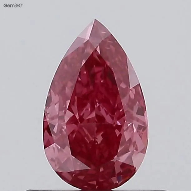 0.54ct Pear Lab Grown Diamond (Colour Fancy Vivid Pink, Clarity VVS2, IGI Certified)