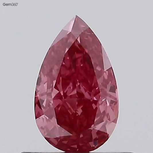 0.54ct Pear Lab Grown Diamond (Colour Fancy Vivid Pink, Clarity VVS2, IGI Certified)