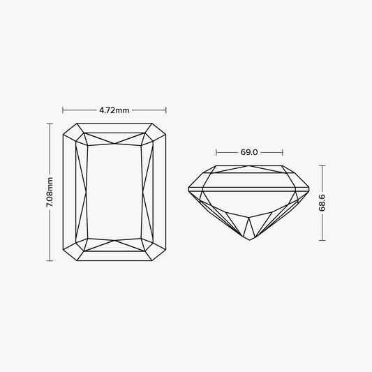 1.01 Carat H VVS2 Radiant Natural Diamond