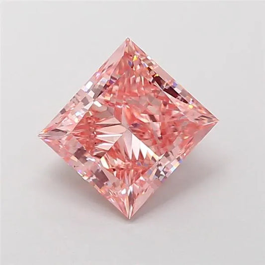 2.00ct Princess Lab Grown Diamond (Colour Fancy Intense Pink, Clarity VS2, IGI Certified)