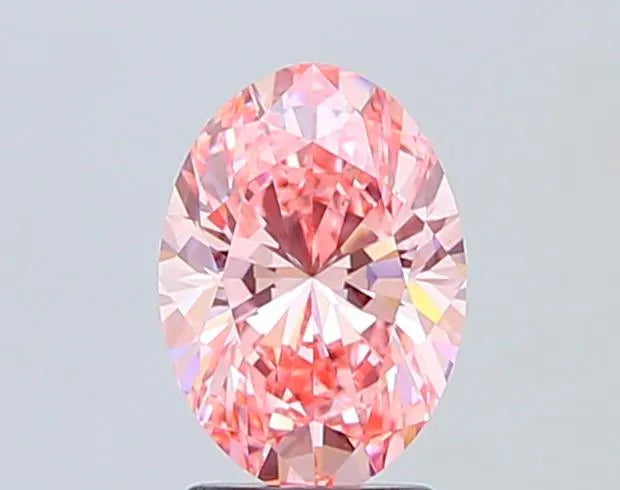 2.01ct Oval Lab Grown Diamond (Colour Fancy Vivid Pink, Clarity VS1, IGI Certified)