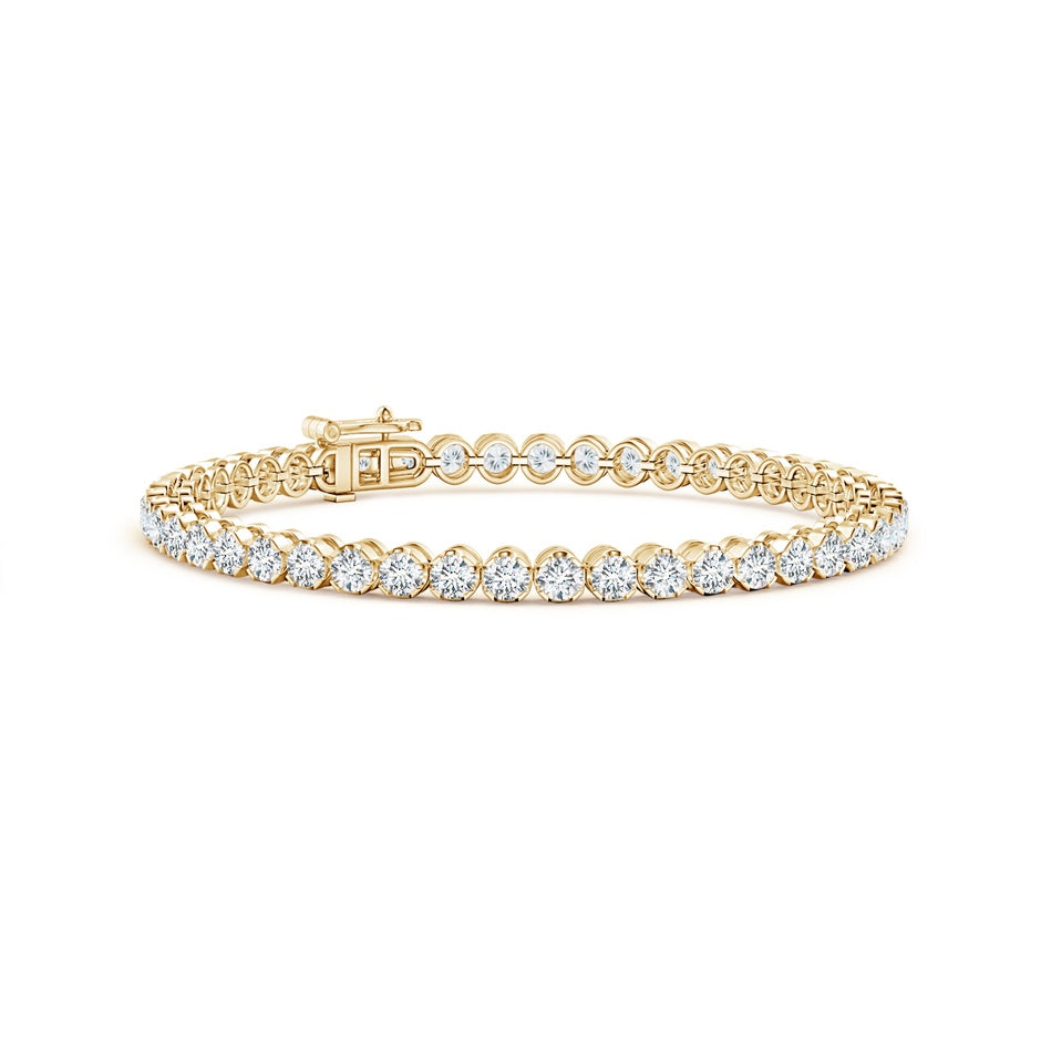 4 Carat Rose Gold Square Tennis Bracelet