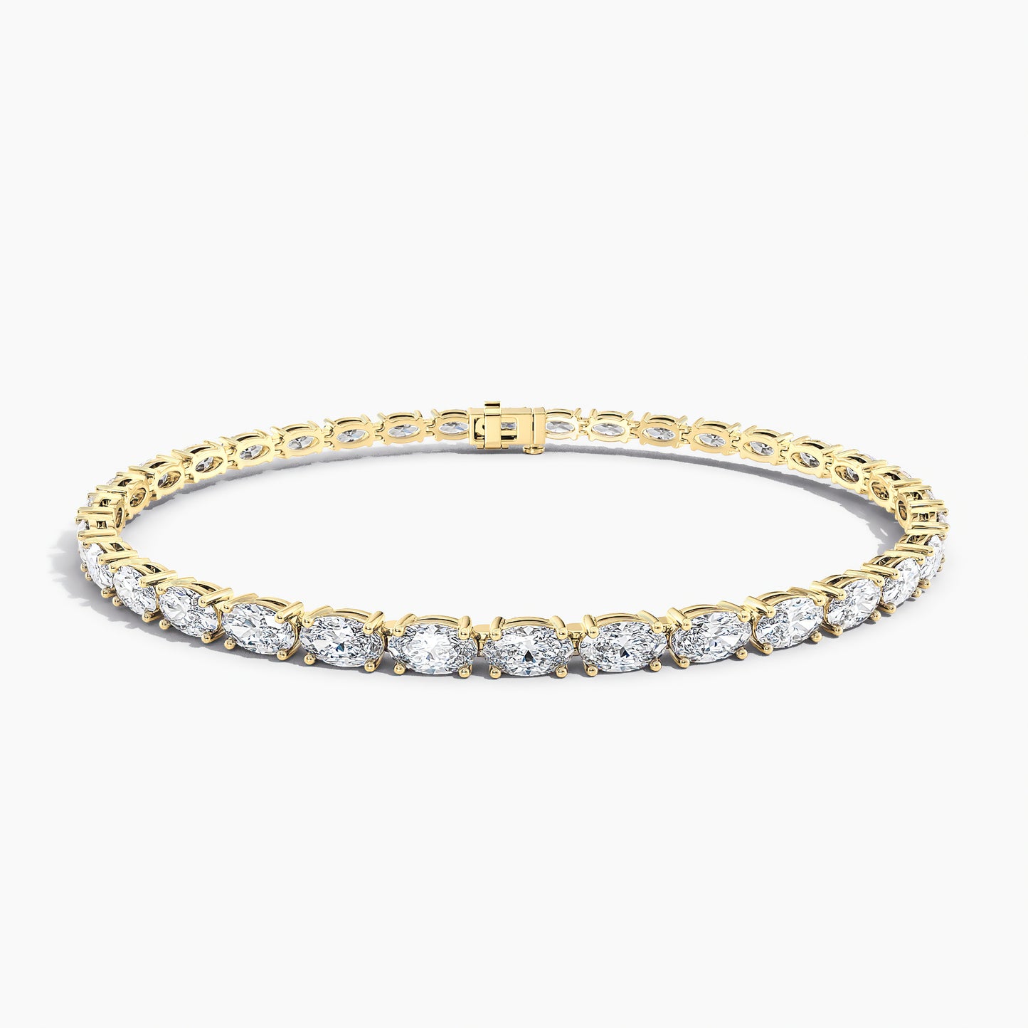 5 Carat Yellow Gold Oval Tennis Bracelet