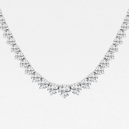 Graduating 3 Prong Tennis Necklace