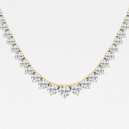 Graduating 3 Prong Tennis Necklace