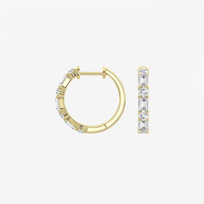 Mixed Shape Hoop Earrings