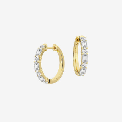 Mixed Shape Hoop Earrings