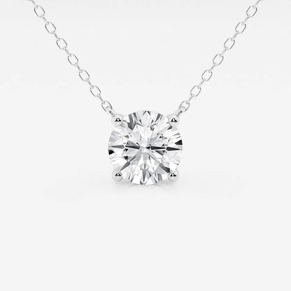 Round Floating Solitare Pendant