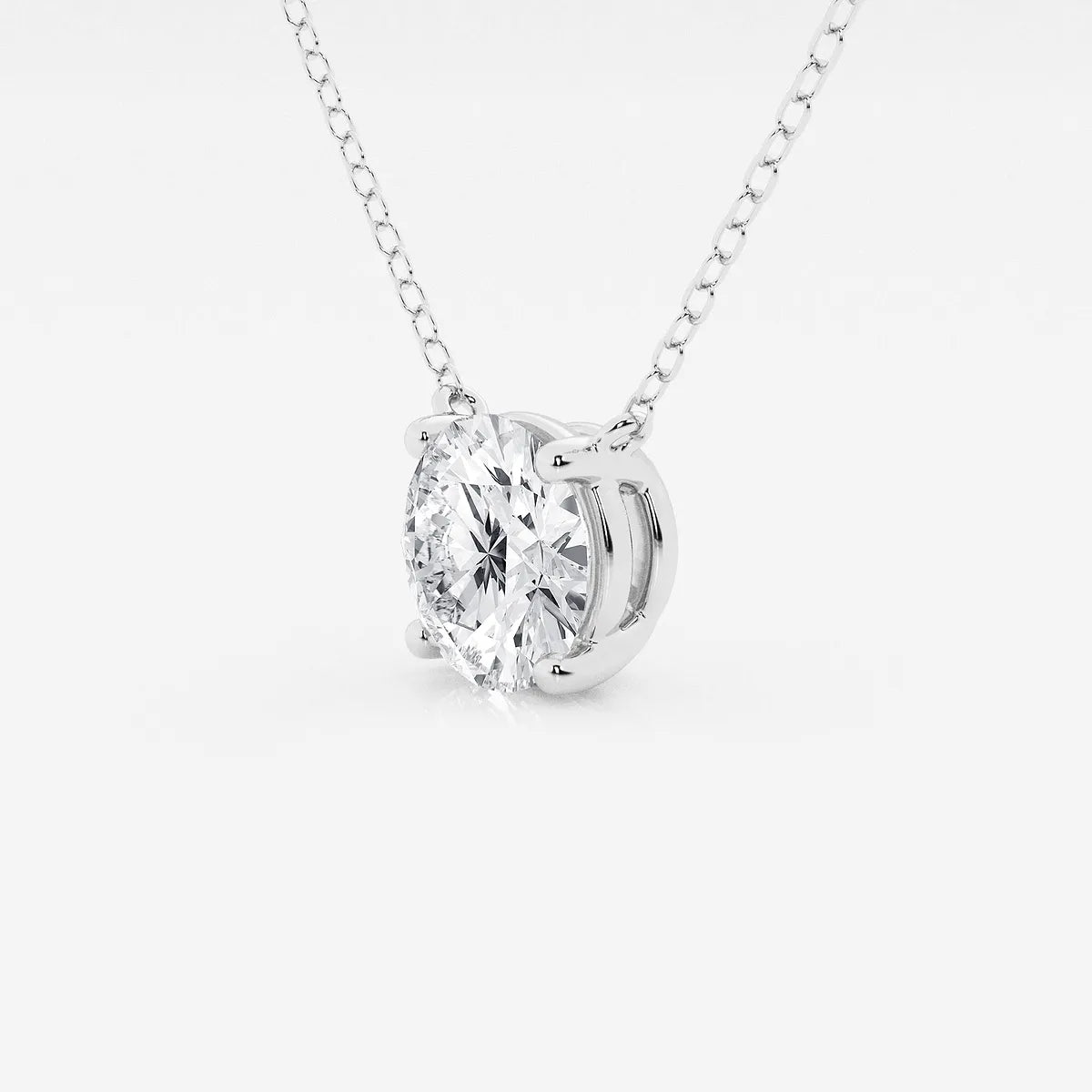 Round Floating Solitare Pendant