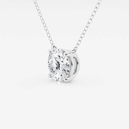 Round Floating Solitare Pendant