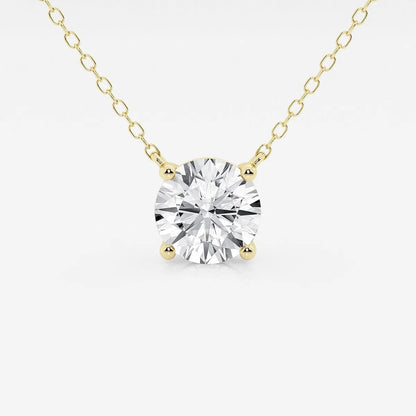 Round Floating Solitare Pendant
