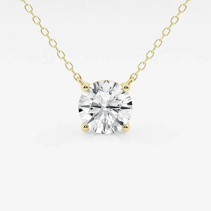 Round Floating Solitare Pendant
