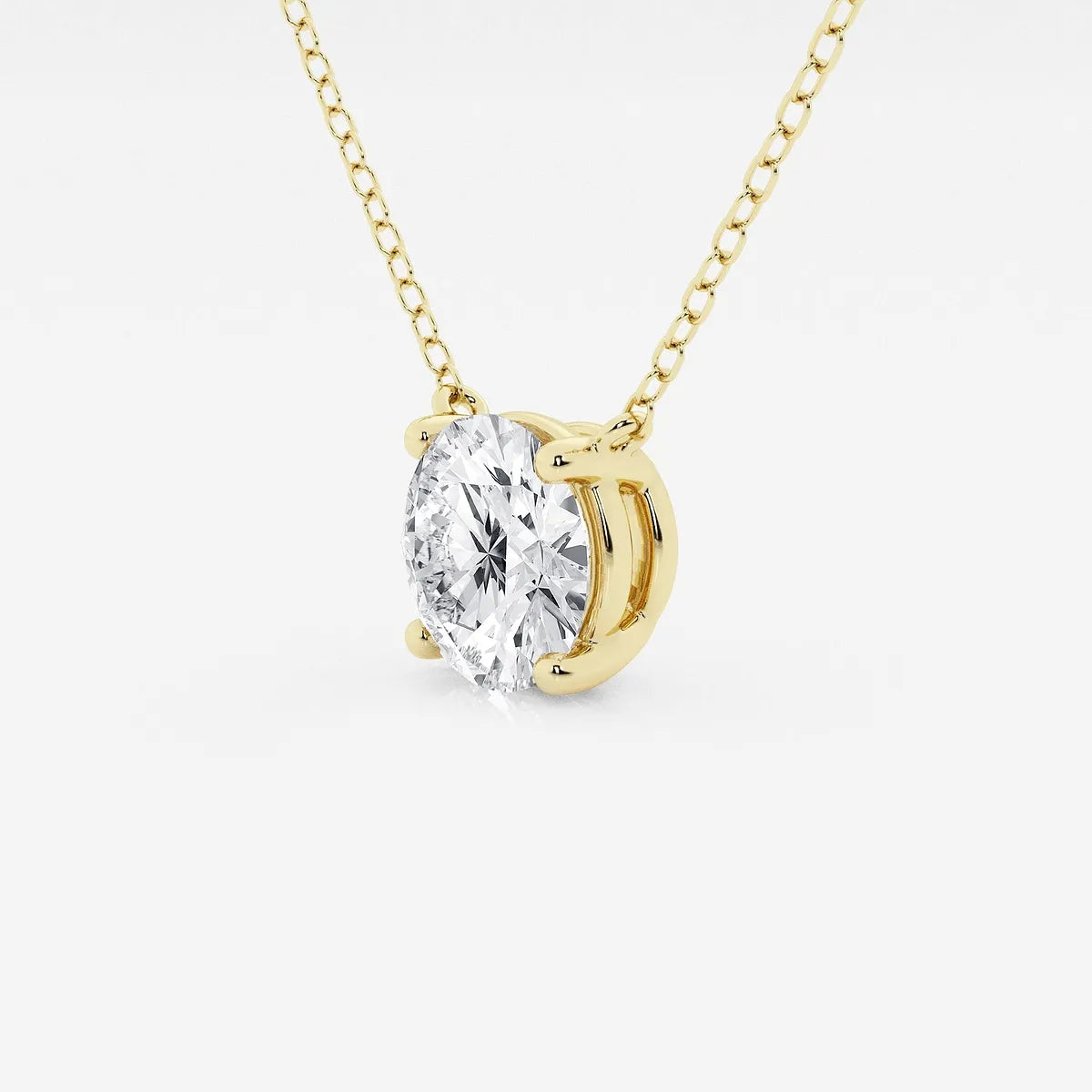 Round Floating Solitare Pendant