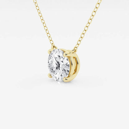 Round Floating Solitare Pendant