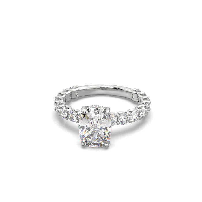 Maya Cushion Diamond Engagement Ring White Gold - Bellisimo