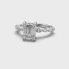 Ariana Emerald Diamond Engagement Ring Platinum