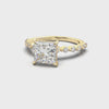 Aleena Princess Diamond Engagement Ring Yellow Gold 18k