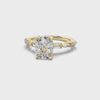 Celine Cushion Diamond Engagement Ring Yellow Gold 18k
