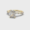 Celine Radiant Diamond Engagement Ring Yellow Gold 18k